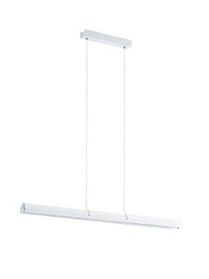 Eglo Caldina White And Chrome Led Ceiling Pendant Light Dimmable 2500 Lumens Warm White 3000K from B&Q