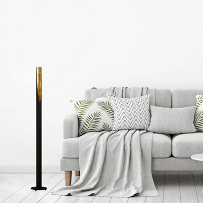 Eglo Barbotto Black Steel/gold Floor Lamp from B&Q