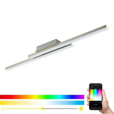 Eglo Fraioli Bluetooth Rgb Led Ceiling Light Smart App Control 4600 Lumens from B&Q