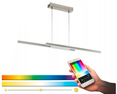 Eglo Fraioli Rgb Led Ceiling Pendant Light Smart App Control 4600 Lumens Tunable White from B&Q
