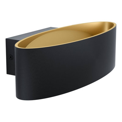 B&Q -  Maccacari Led Black And Gold Wall Light