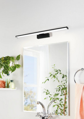 B&Q -  Pandella 1 Black Plastic Integrated Led Ip44 Bathroom Mirror Wall Light(L) 60Cm