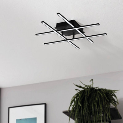 B&Q -  Lasana 3 Led Contemporary Flush Black Ceiling Light