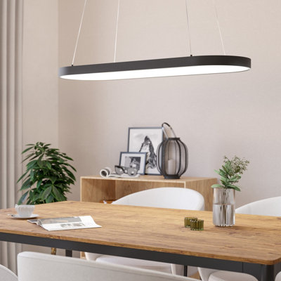 B&Q -  Codriales Modern Black Led Oval Pendant Light Wbs