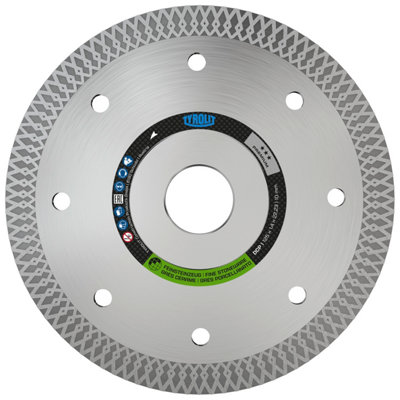 Tyrolit 125mm X 22.23mm Dcp-Premium Diamond BladePorcelain & Hard Tile from B&Q
