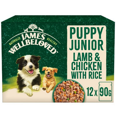 James Wellbeloved Puppy Lamb & Chicken In Gravy Pouch 12 X 90G