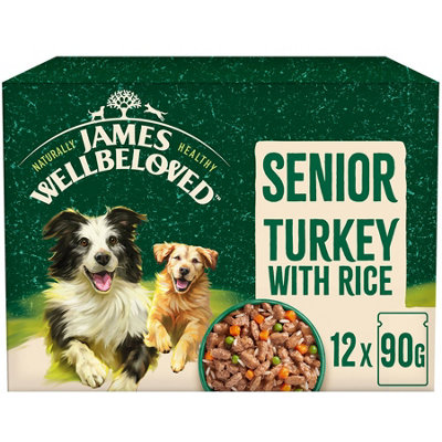James Wellbeloved Senior Turkey In Gravy Pouch 12 X 90G