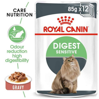 Royal Canin Digest Sensitive In Gravy Adult Wet Cat Food 12 X 85G from B&Q