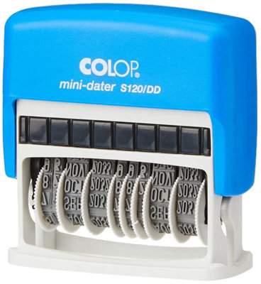 Colop S120/dd Mini Double Date Stamp 131983 X2 4mm Adjustable Dates In One Stamp from B&Q