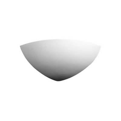 Luminosa Lighting Luminosa Bisquitte Lifestyle Ceramics Plaster Wall Light White1X E27 from B&Q