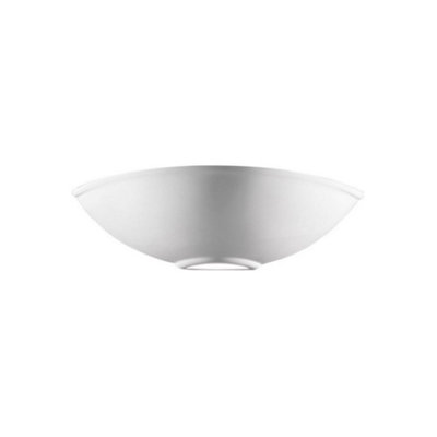 Luminosa Lighting Luminosa Bisquitte Lifestyle Ceramics Plaster Wall Light White1X E27 from B&Q