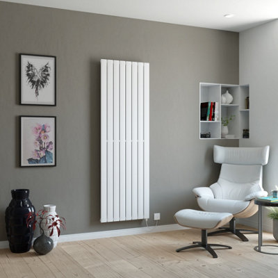 Ximax Vertirad Hwe1800595W White Electric & Gas Vertical Designer 3072Btu Radiator(W)595mm X (H)1800mm from B&Q