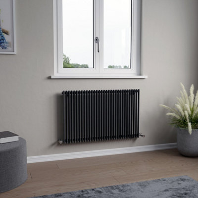 Agadon Aurora Designer Radiator 600 X 960 mm Anthracite3041 Btu10 Years Guarantee from B&Q