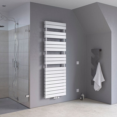 Ximax P2 Duplex White 4672Btu Vertical Towel Radiator (W)600mm X (H)1420mm from B&Q