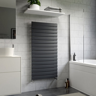 Ximax Vertirad Hwh1195600A Anthracite Gas Vertical Designer Panel 2280Btu Radiator(W)600mm X (H)1195mm from B&Q