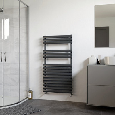 Ximax Nestor Ne1164600A Anthracite Gas Vertical Designer Radiator(W)600mm X (H)1164mm from B&Q