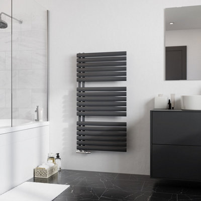 Ximax Fortuna Open Foro1164600A Anthracite Gas Vertical Designer Radiator(W)600mm X (H)1164mm from B&Q