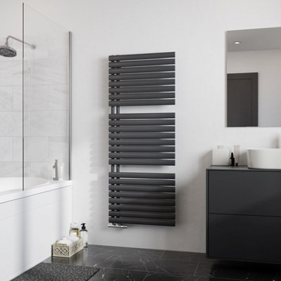 Ximax Fortuna Open Foro1164600A Anthracite Gas Vertical Designer Radiator(W)600mm X (H)1512mm from B&Q