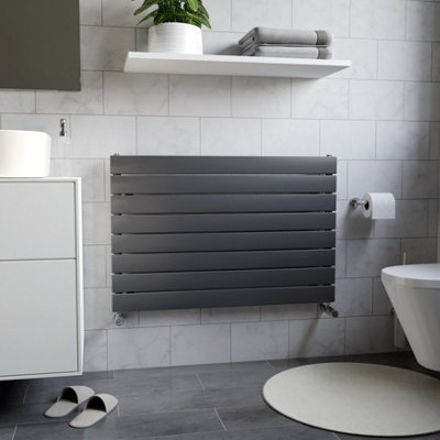 Ximax Vertirad Hwh1195600A Anthracite Gas Horizontal Designer Panel Radiator(W)900mm X (H)595mm from B&Q