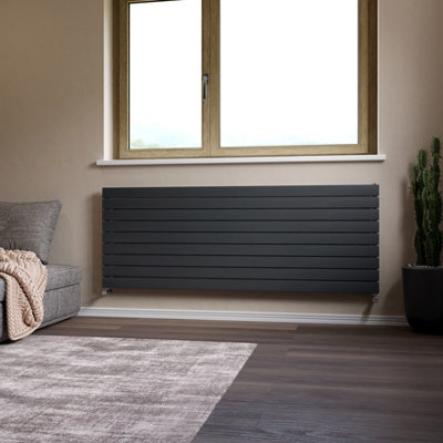 Ximax Vertirad Hwh1195600A Anthracite Gas Horizontal Designer Panel Radiator(W)1800mm X (H)670mm from B&Q