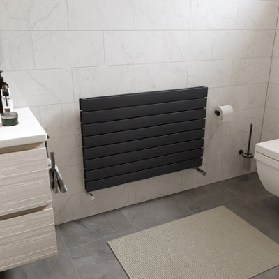 Ximax Vertirad Duplex Hwhd1195600A Anthracite Gas Horizontal Designer Panel Radiator(W)900mm X (H)595mm from B&Q