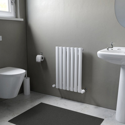 Ximax Fortuna For600410W White Gas Vertical Designer 1072Btu Radiator(W)410mm X (H)600mm from B&Q