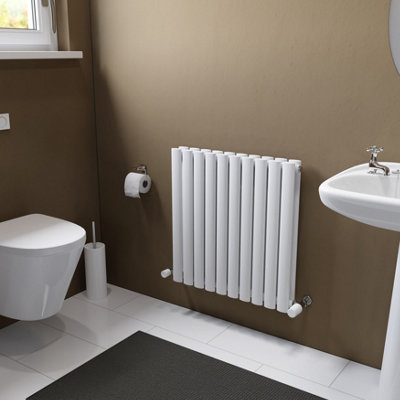 Ximax Fortuna Duplex Ford600584W White Gas Vertical Designer 2287Btu Radiator(W)584mm X (H)600mm from B&Q