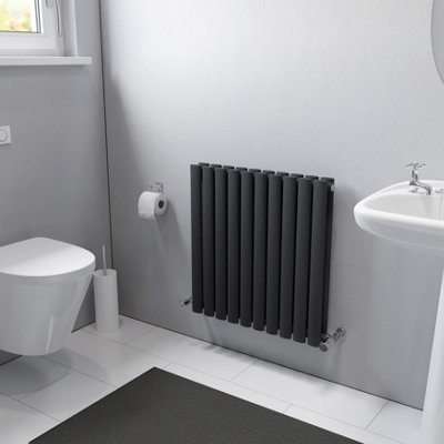 Ximax Fortuna Duplex Ford600584A Anthracite Gas Vertical Designer 2287Btu Radiator(W)584mm X (H)600mm from B&Q