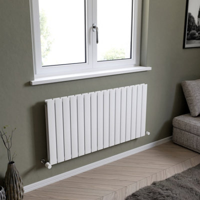 Ximax Vertirad Duplex Hwd6001195W White Gas Horizontal Designer Panel 3901Btu Radiator(W)1195mm X (H)600mm from B&Q