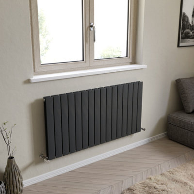 Ximax Vertirad Duplex Hwd6001195A Anthracite Gas Horizontal Designer Panel 3901Btu Radiator(W)1195mm X (H)600mm from B&Q