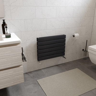 Ximax Vertirad Duplex Hwhd1195600A Anthracite Gas Horizontal Designer Panel Radiator(W)600mm X (H)445mm from B&Q