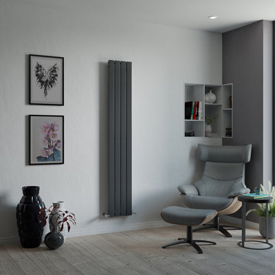 Ximax Vertirad Hw1800295A Anthracite Horizontal Or Vertical Designer 1889Btu Radiator(W)295mm X (H)1800mm from B&Q