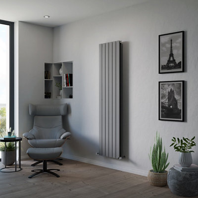 Ximax Vertirad Duplex Hwd18045Sc Horizontal Or Vertical Designer 4534Btu Radiator(W)445mm X (H)1800mm from B&Q