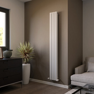 Ximax Fortuna Duplex Ford18023W White Vertical Designer 2500Btu Radiator(W)236mm X (H)1800mm from B&Q