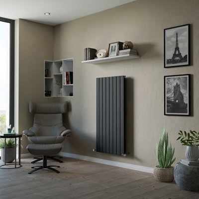 Ximax Vertirad Duplex Universal Hwd120595A Anthracite Horizontal Or Vertical Designer 4027Btu Radiator(W)595mm X (H)1200mm from B&Q