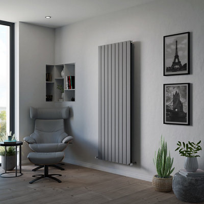 Ximax Vertirad Duplex Universal Hwd18067Sc Horizontal Or Vertical Designer 7130Btu Radiator(W)670mm X (H)1800mm from B&Q