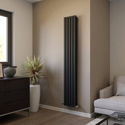 Ximax Champion Duplex Chd18029A Anthracite Vertical Designer 3127Btu Radiator(W)294mm X (H)1800mm from B&Q