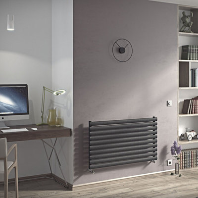 Ximax Champion Chh58100A Anthracite Horizontal Designer 2039Btu Radiator(W)1000mm X (H)584mm from B&Q