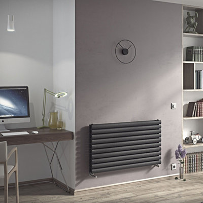 Ximax Champion Duplex Chhd58120A Anthracite Horizontal Designer 3806Btu Radiator(W)1200mm X (H)584mm from B&Q
