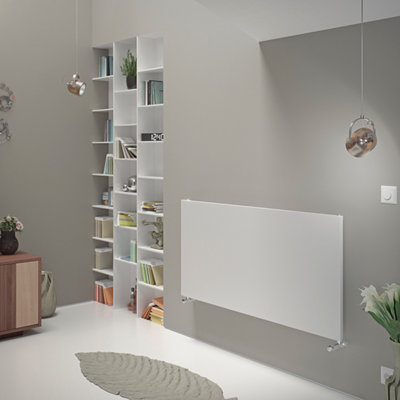 Ximax Vertiplan Hwph12059W White Horizontal Designer 2614Btu Radiator(W)595mm X (H)1200mm from B&Q
