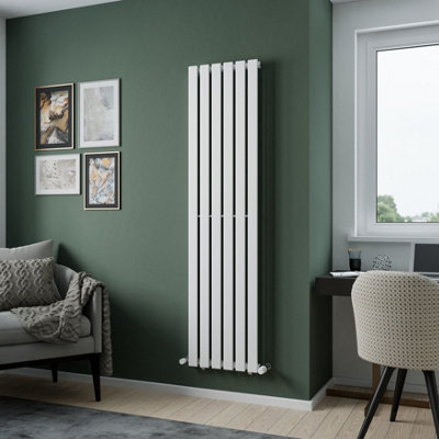 Agadon Lola Vertical Designer Panel Radiator 1800 X 448 mm White from B&Q