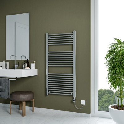 Agadon Grace Electric Towel Radiator1200 X 600 mm Chrome600 W Smart Heating Element from B&Q