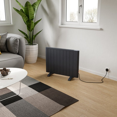 B&Q -  Riley Electric Wall- Or Freestanding Radiator 580X730 mm Anthracite1200W