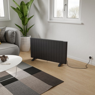 B&Q -  Riley Electric Wall- Or Freestanding Radiator 580X1010 mm Anthracite2000W