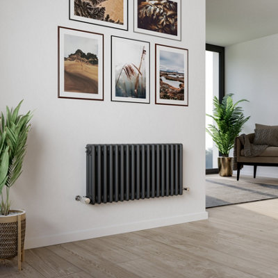 B&Q -  Kylo 3 Column Radiator 400X830 mm Anthracite