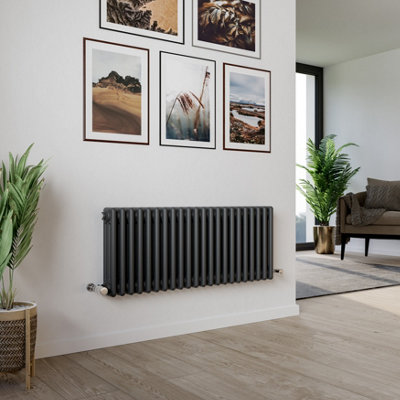B&Q -  Kylo 3 Column Radiator 400X1010 mm Anthracite