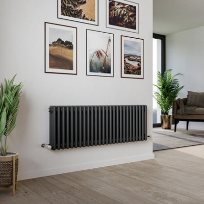 B&Q -  Kylo 3 Column Radiator 400X1190 mm Anthracite