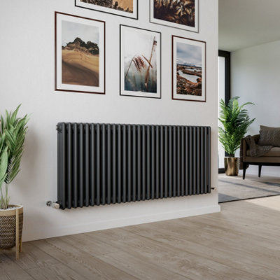 B&Q -  Kylo 3 Column Radiator 600X1460 mm Anthracite