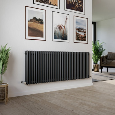 B&Q -  Kylo 3 Column Radiator 600X1595 mm Anthracite
