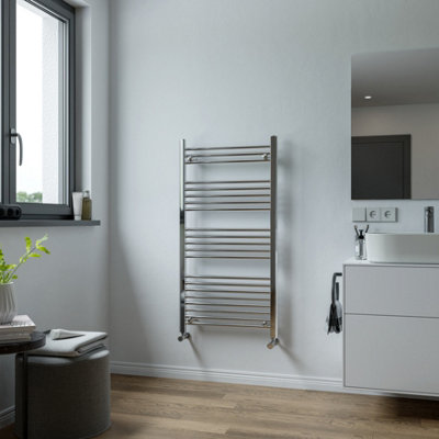 Agadon Grace Towel Radiator 1150 X 600 mm Chrome from B&Q